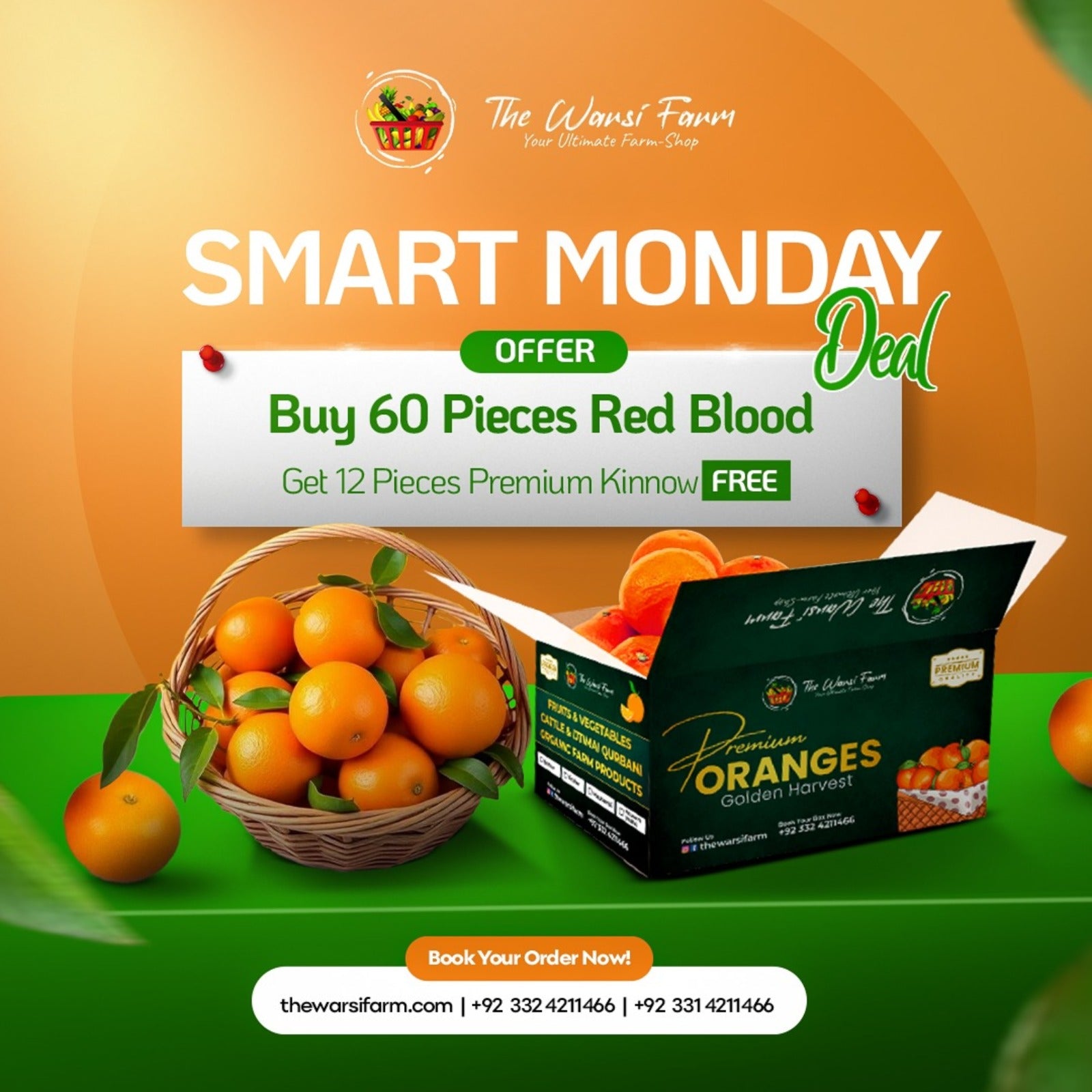 Smart Monday Deal – Kpk Malakand Red Blood Oranges, Premium Kinnow Offer 🍊