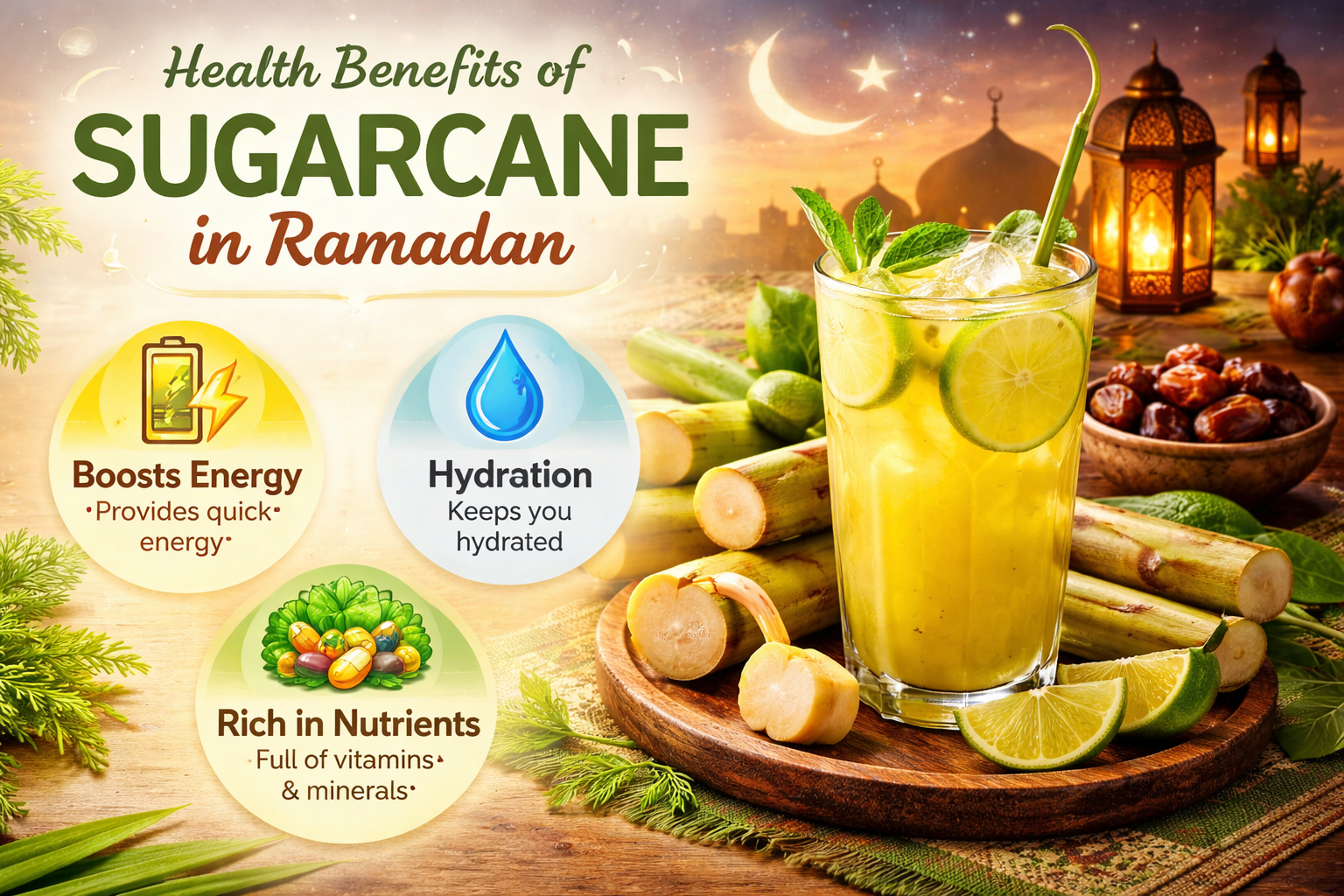 Health Benefits of Sugarcane in Ramadan
