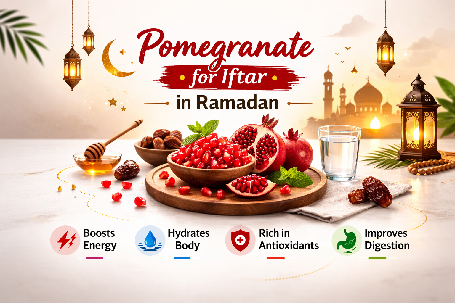Pomegranate for Iftar in Ramadan