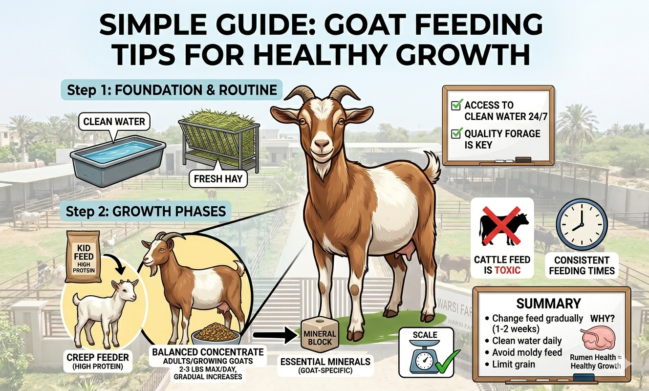 Goat Feeding Tips, Simple Guide for Healthy Growth