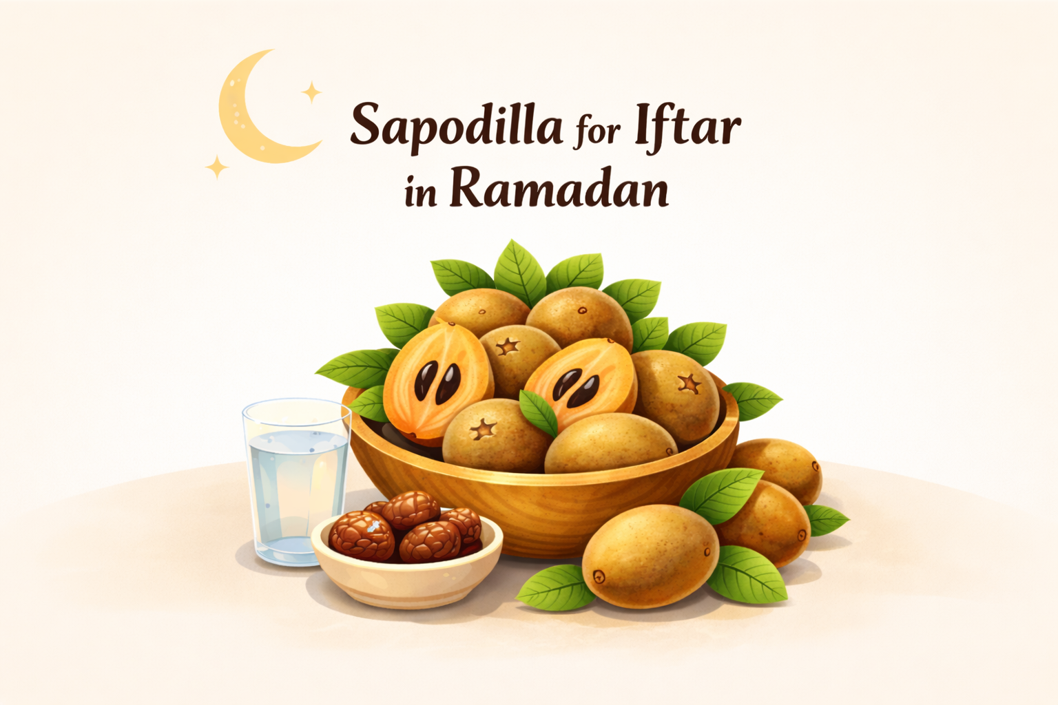 Sapodilla for Iftar in Ramadan
