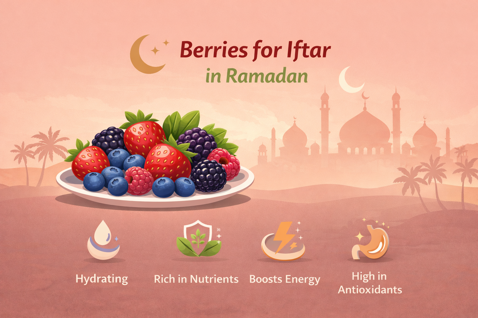 Berries for Iftar in Ramadan
