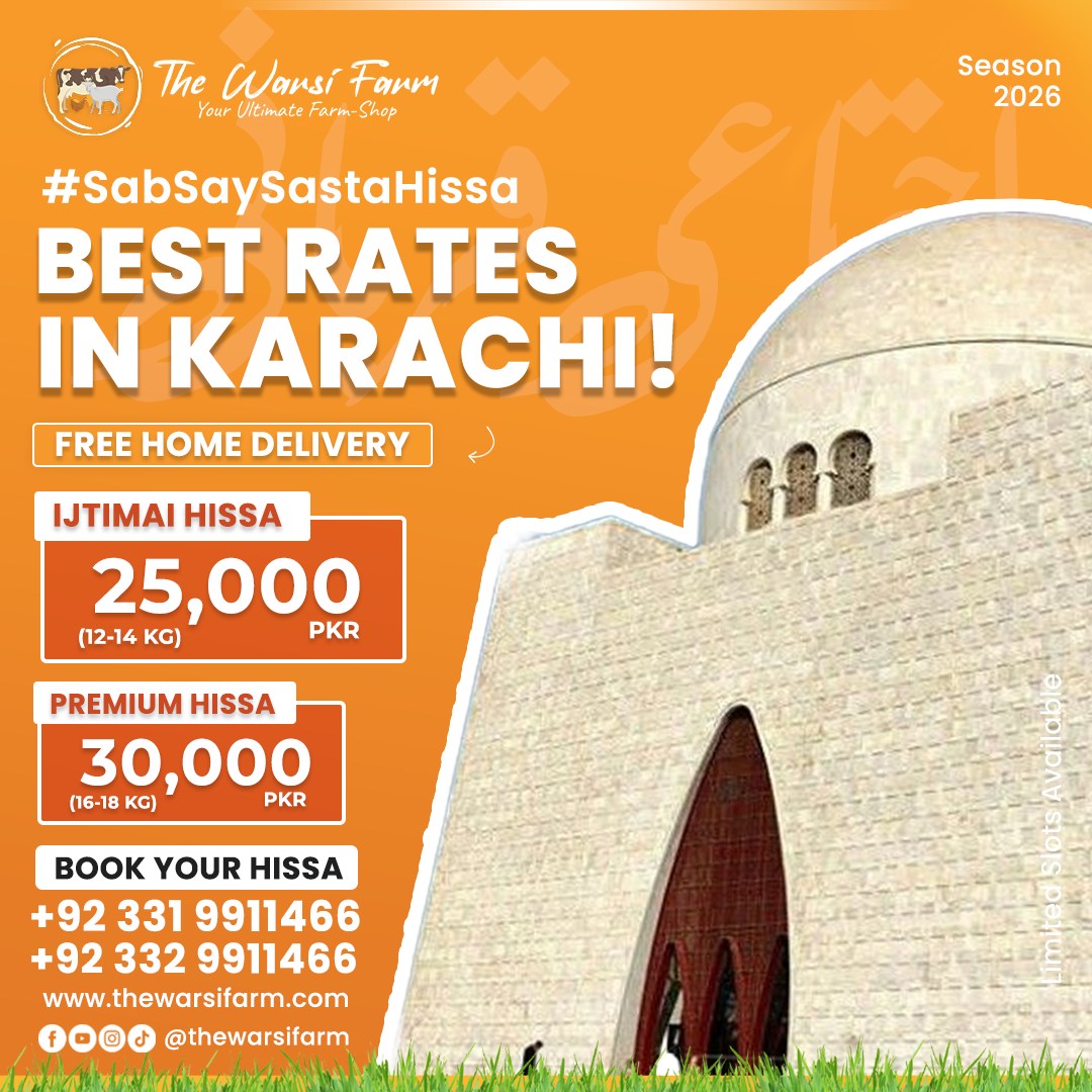 Best Rates & Best Service for Qurbani 2026 in Karachi | The Warsi Farm