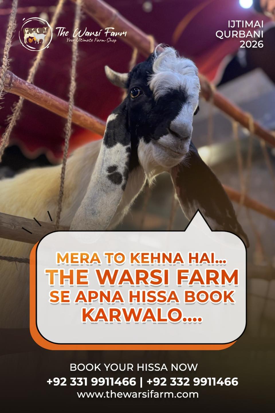 Book Your Qurbani Hissa Before It’s Too Late | Ijtimai Qurbani 2026 Karachi – The Warsi Farm
