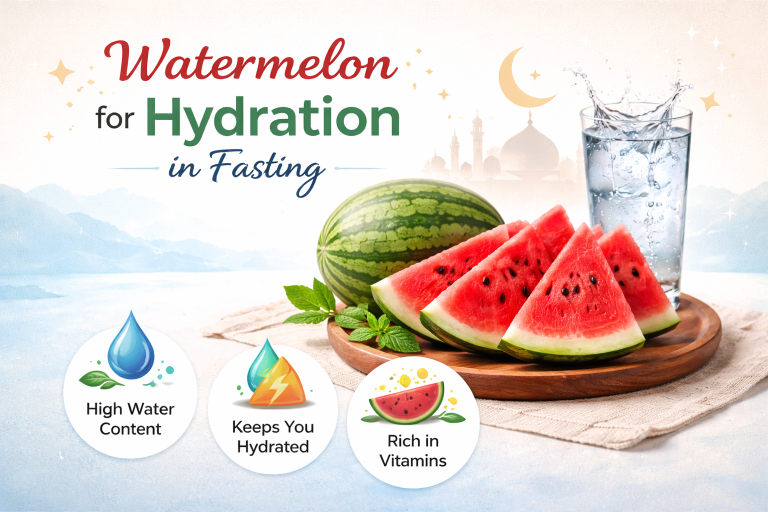 Watermelon for Hydration in Fasting