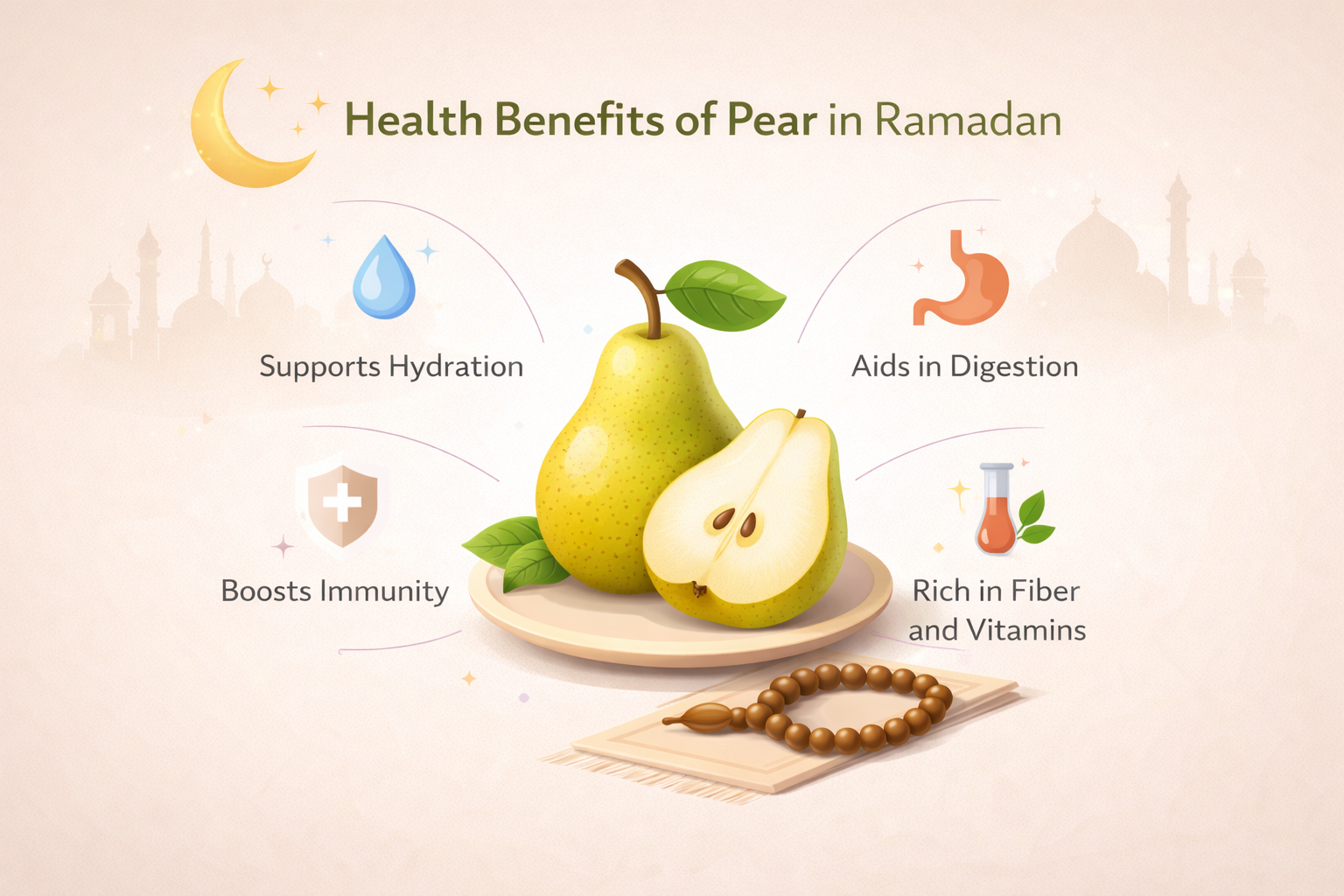 Health Benefits of Pear in Ramadan