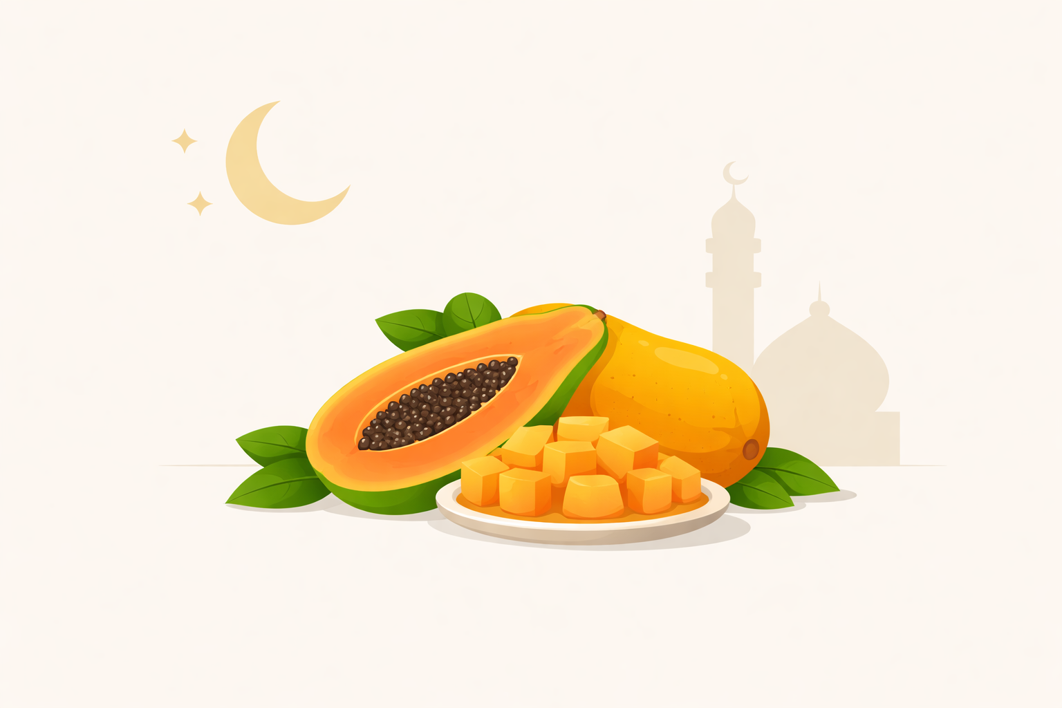 Papaya for Iftar in Ramadan