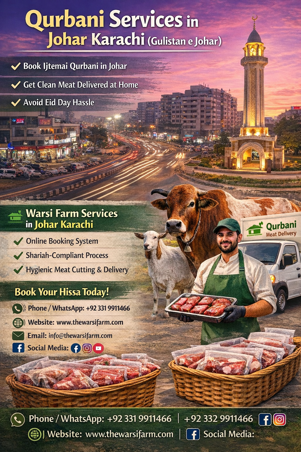 Qurbani Services in Johar Karachi (Gulistan e Johar)