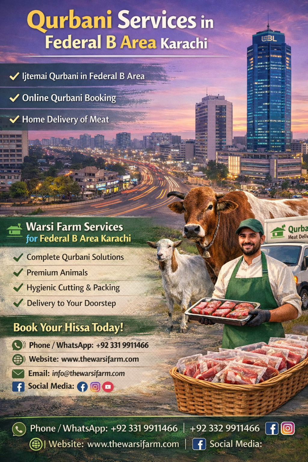Qurbani Services in Federal B Area Karachi