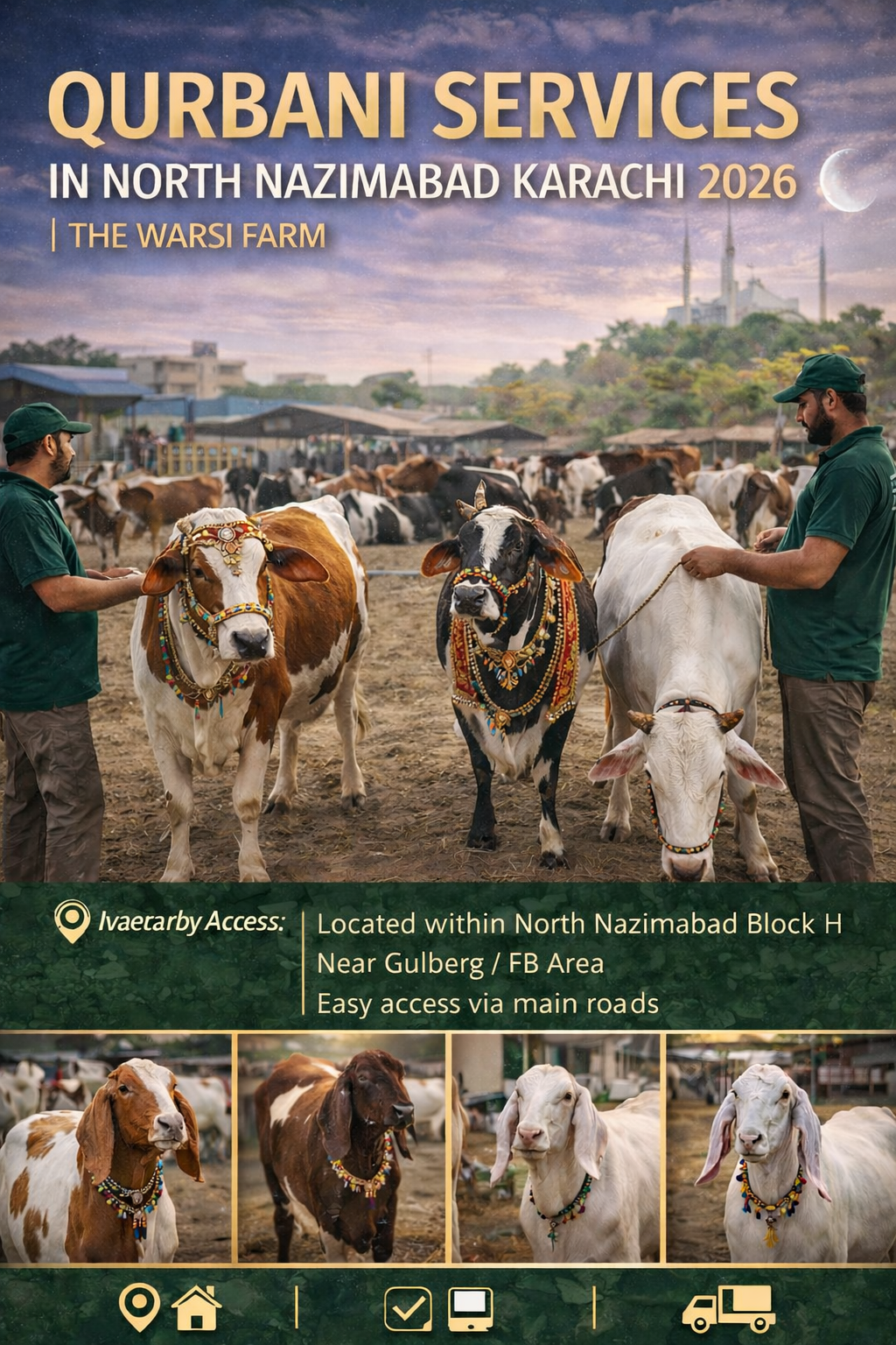Qurbani Services in North Nazimabad Karachi 2026 | The Warsi Farm