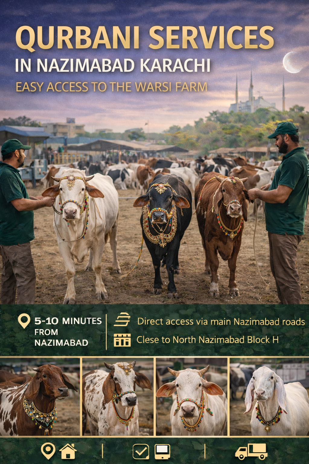 Qurbani Services in Nazimabad Karachi | Easy Access to Warsi Farm