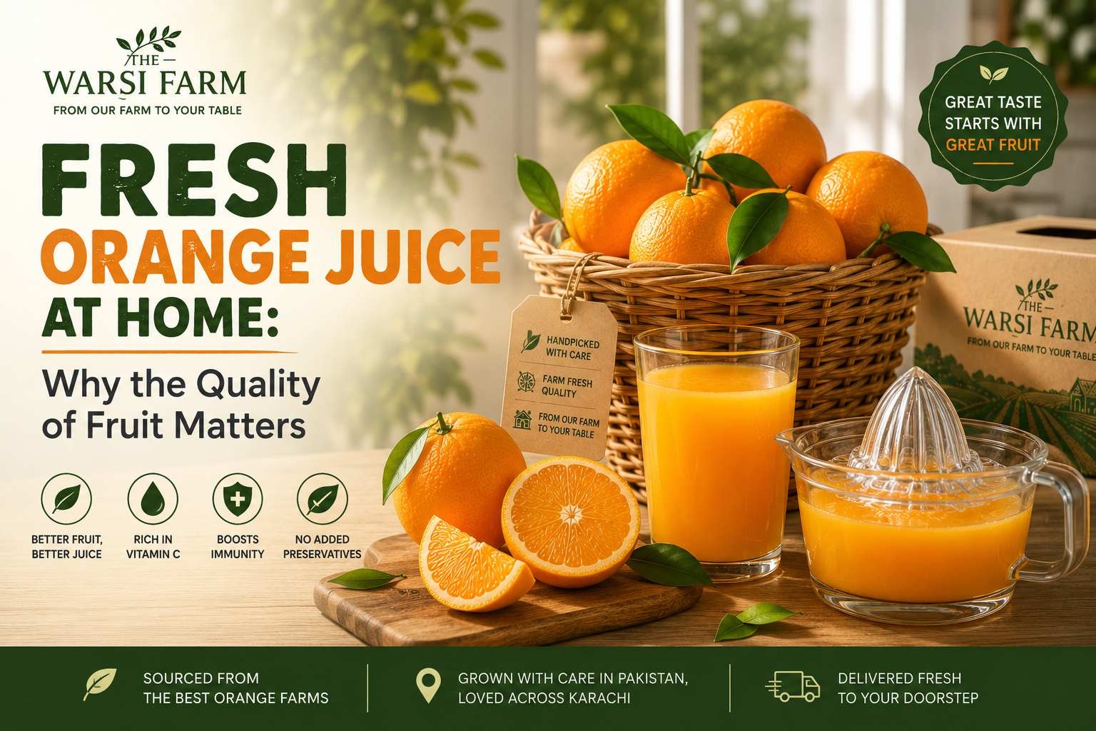 Fresh Orange Juice at Home: Why the Quality of Fruit Matters