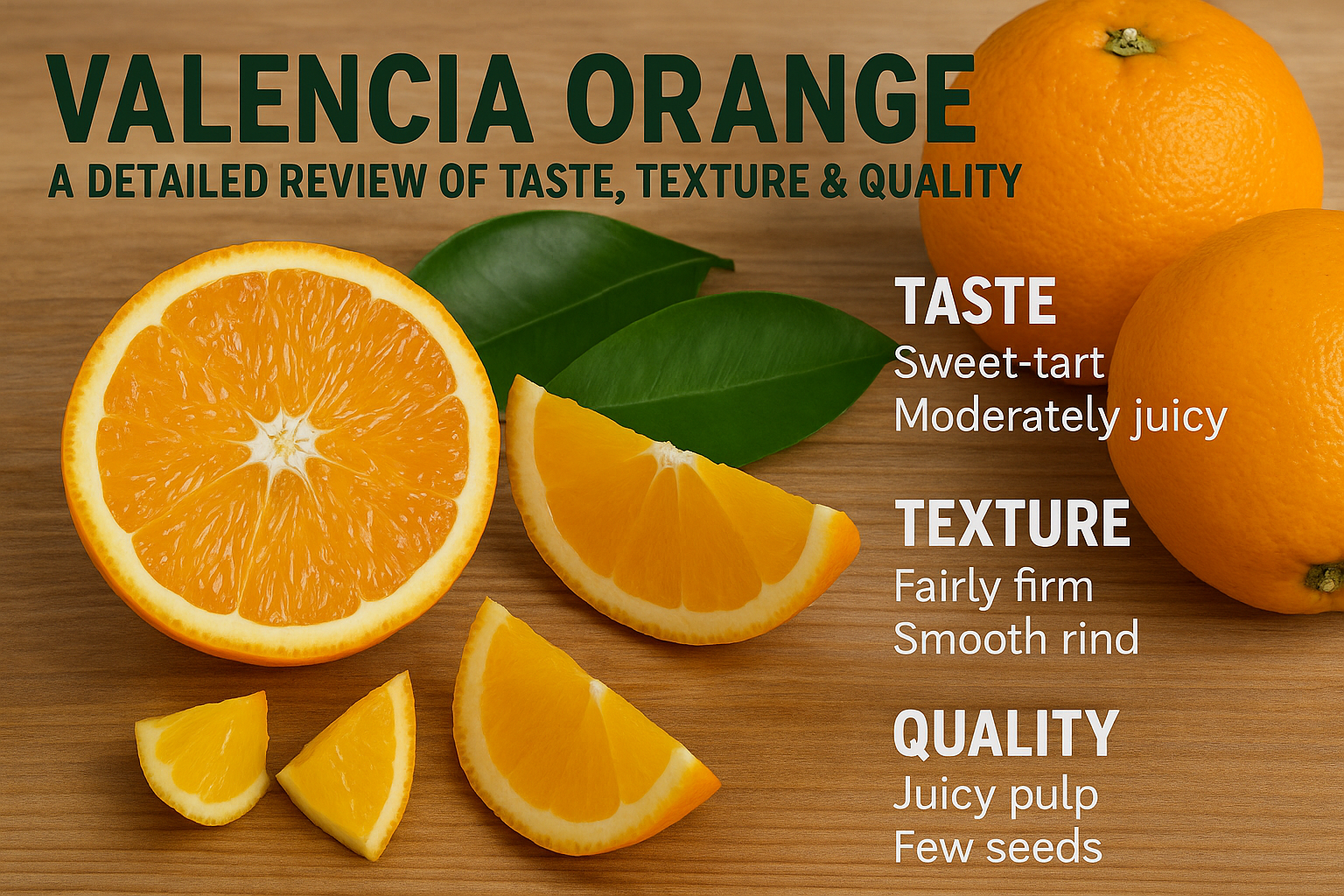 Discover the rich taste, texture, and quality of Valencia oranges—known for their sweetness and juiciness. Perfect for juicing and snacking.
