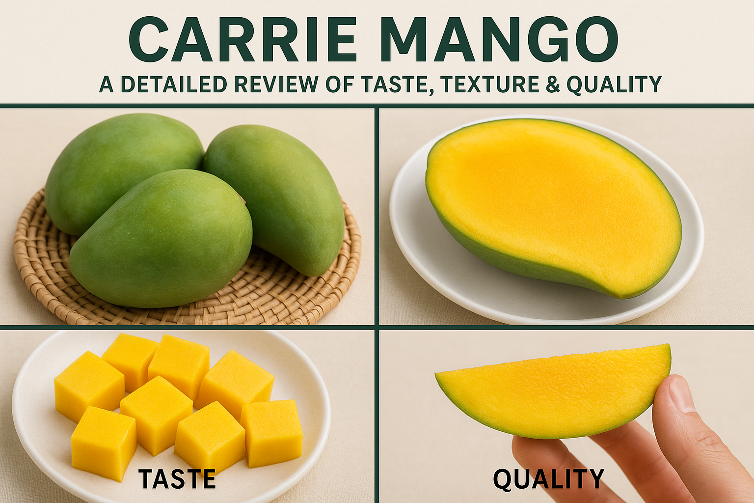 Discover everything you need to know about Carrie Mangoes—taste, texture, quality, and why they stand out among other mango varieties.