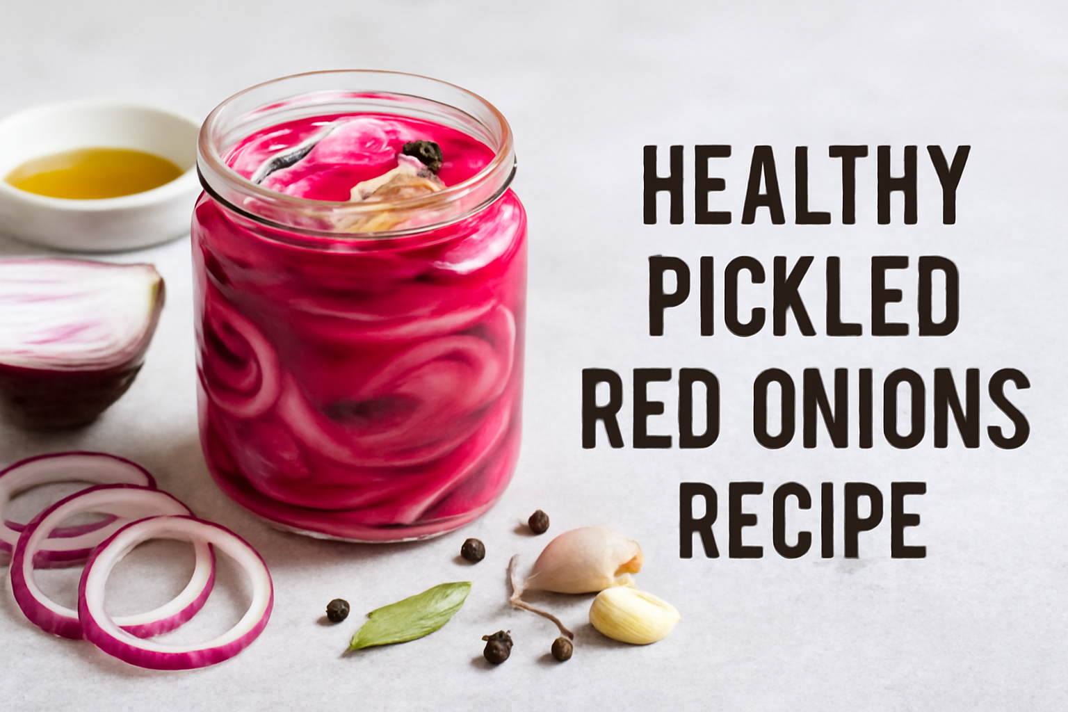 Learn how to pickle red onions with a healthy recipe. Tangy, crisp, and perfect for adding flavor to your favorite dishes like tacos or salads.