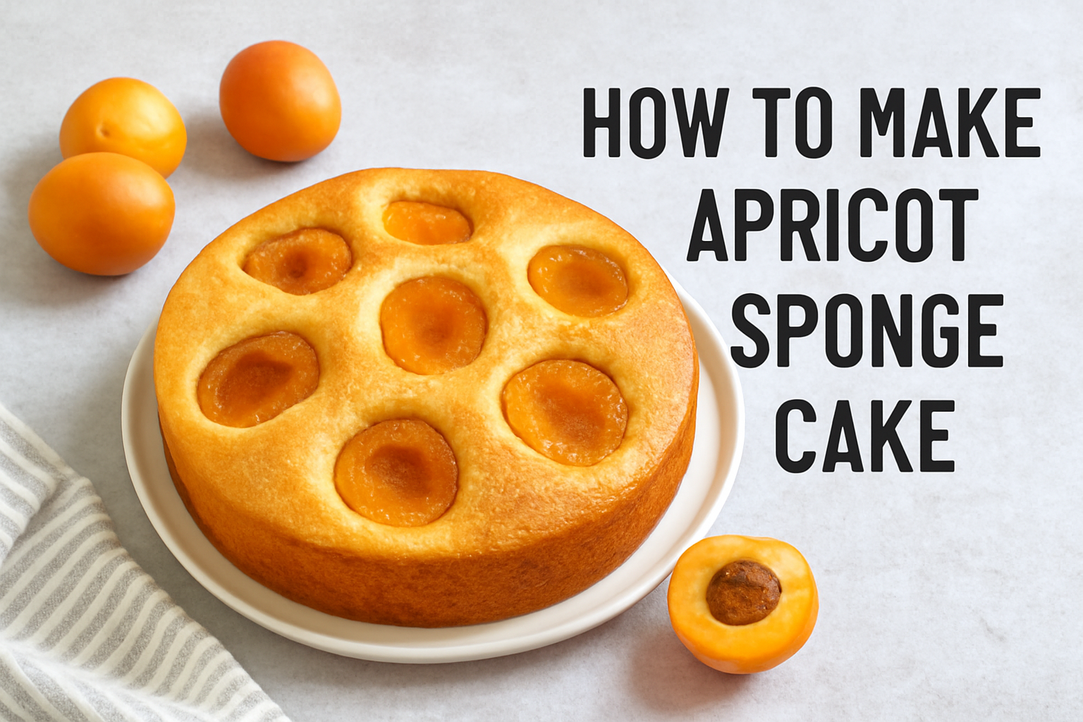 Learn how to make a delicious apricot sponge cake that is fluffy, light, and bursting with fruity flavors. Perfect for tea time or any special occasion!