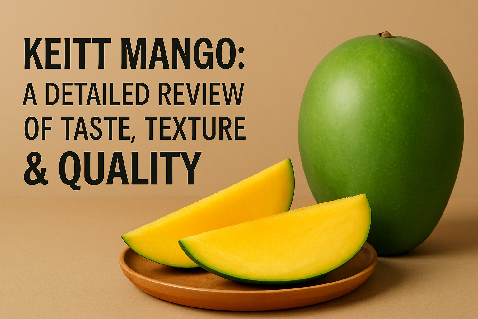 Discover the Keitt mango's unique taste, smooth texture, and top-tier quality. A perfect late-season mango loved for its flavor, fiberless flesh, and versatility.