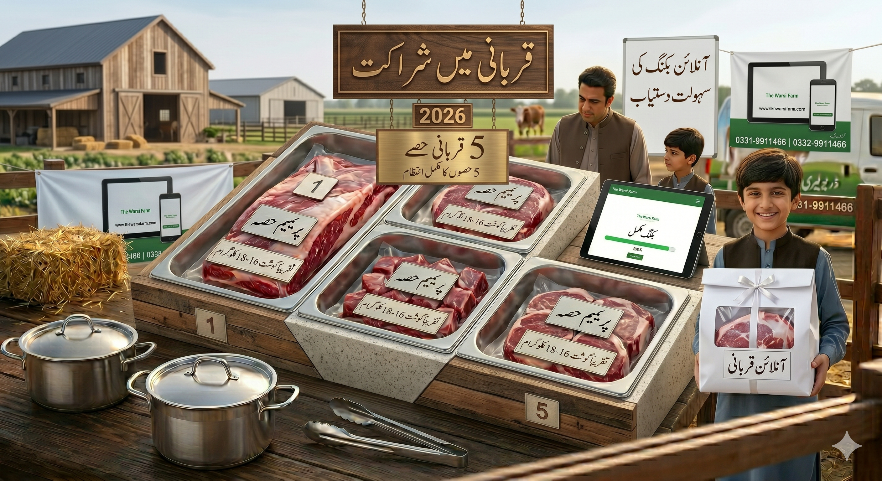 Can I Give Qurbani Online? | Online Qurbani Karachi 2026 – The Warsi Farm