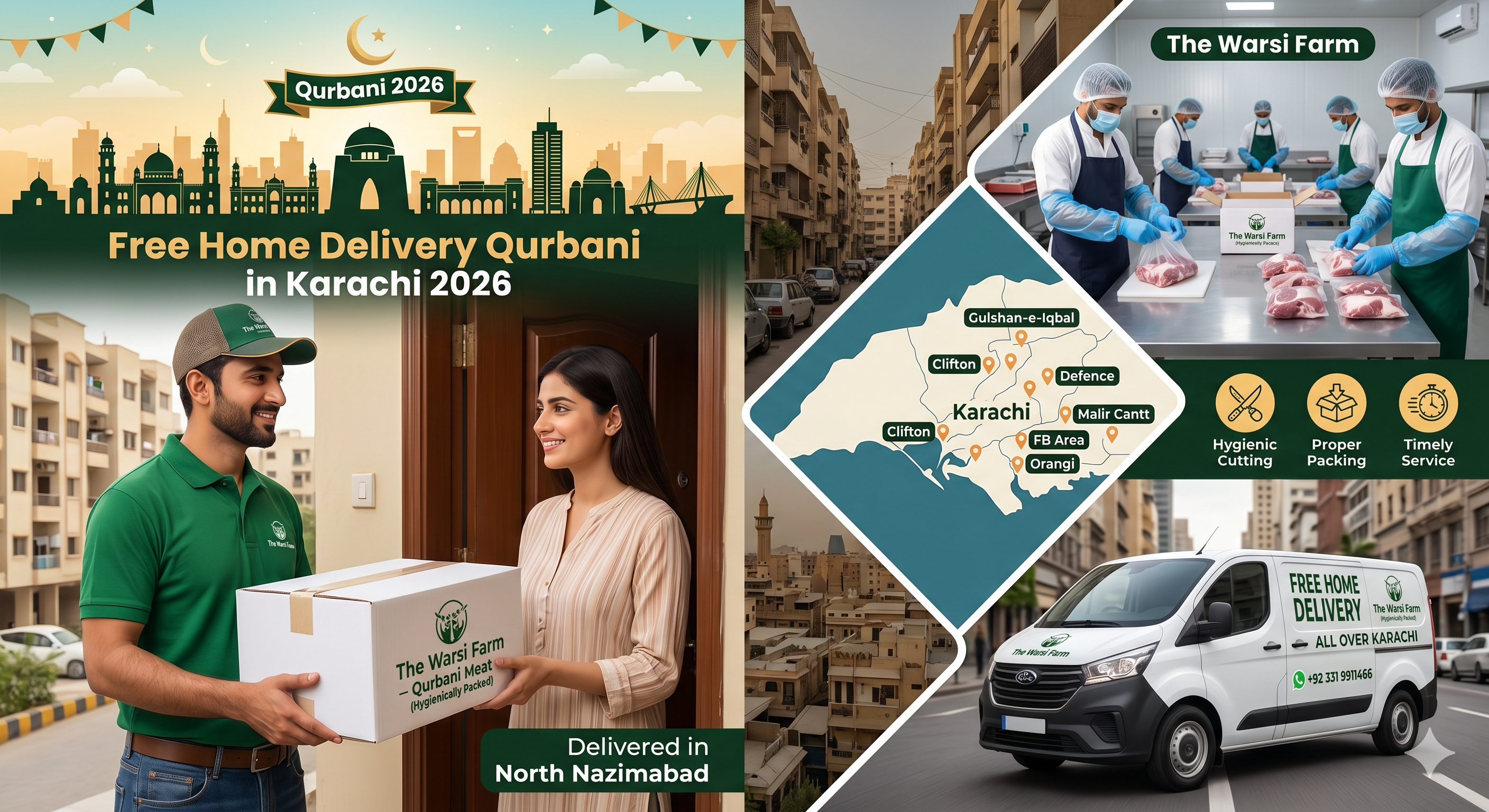 Free Home Delivery Qurbani in Karachi 2026 | All Areas Covered – The Warsi Farm