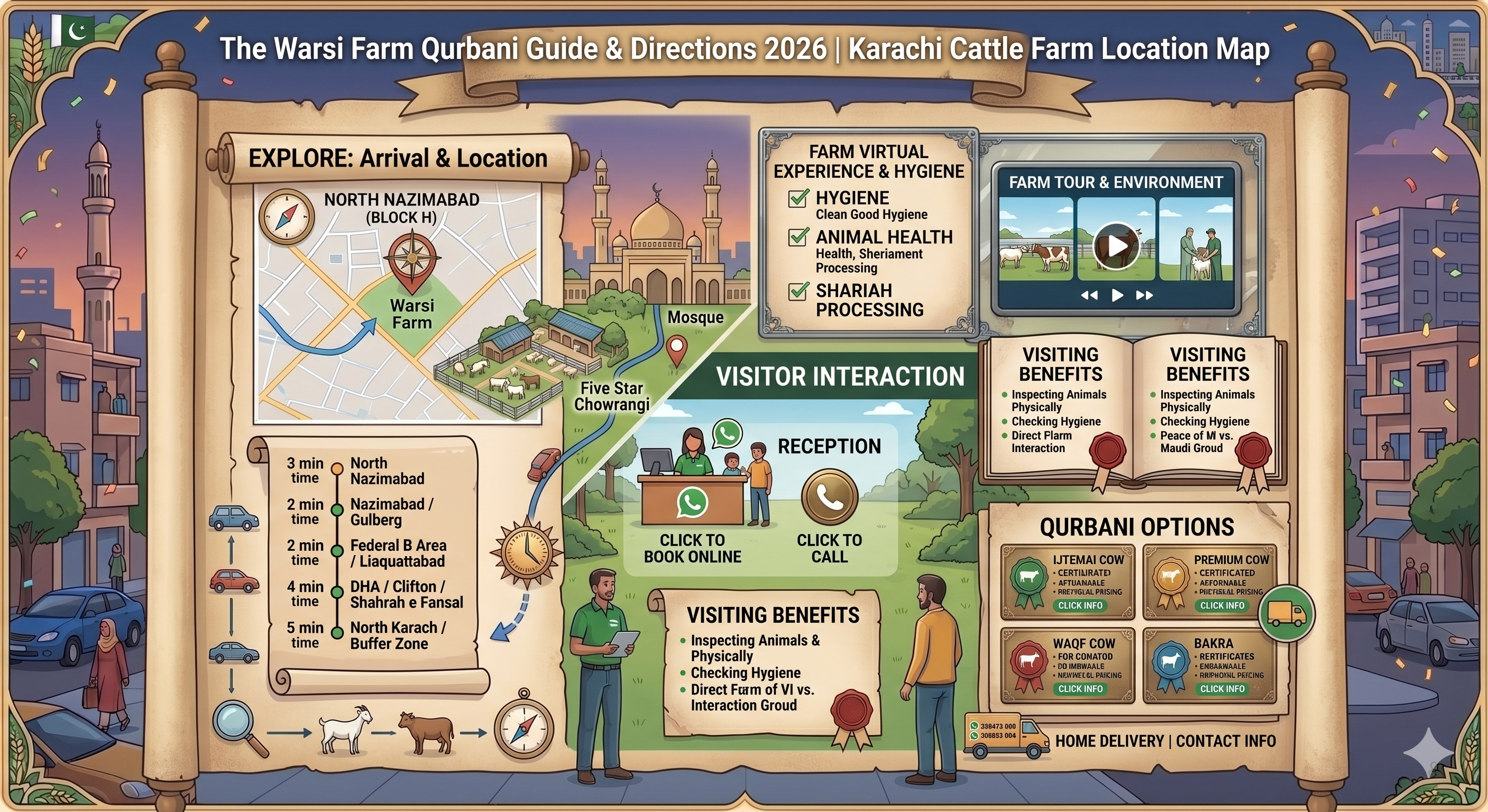 Cattle Farm Location Map in Karachi | The Warsi Farm Directions & Guide 2026
