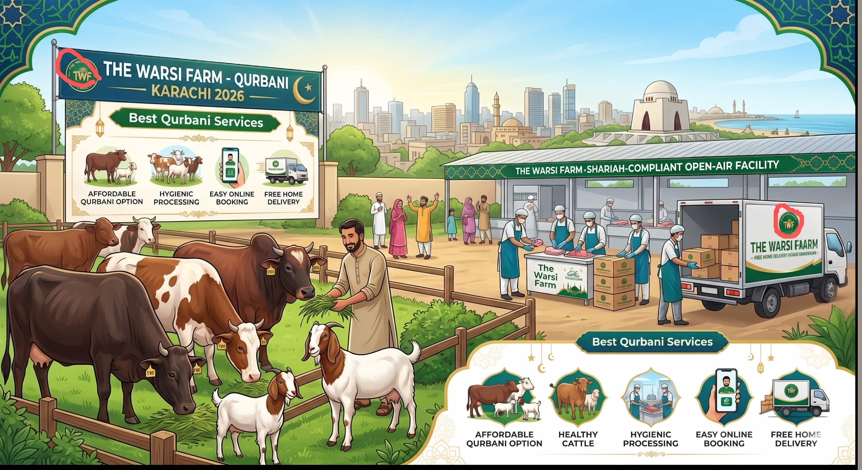 Qurbani Karachi 2026 | Best Qurbani Services in Karachi – The Warsi Farm