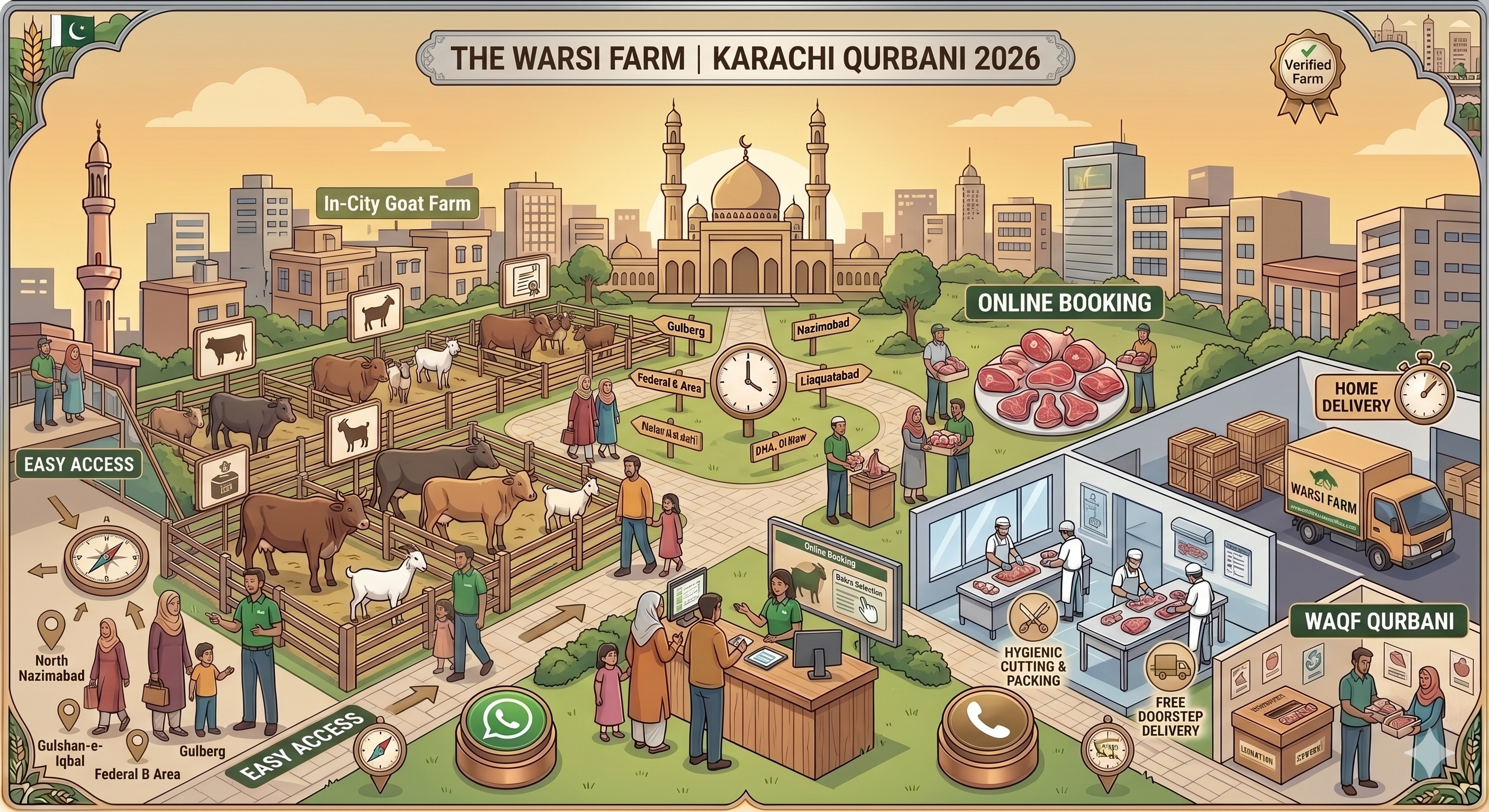 Goat Farm in North Nazimabad Karachi | The Warsi Farm Qurbani 2026