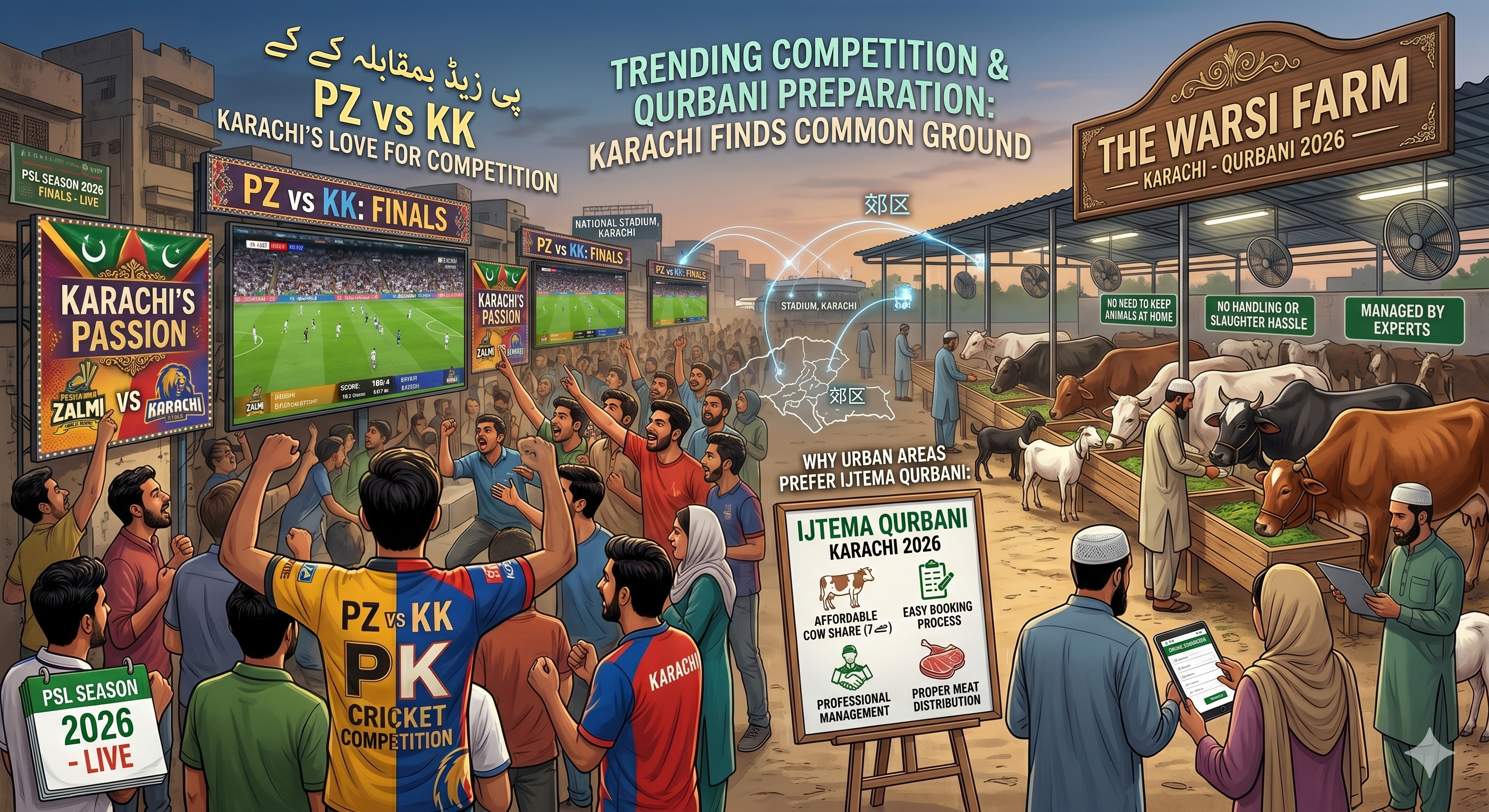 PZ vs KK & Ijtamai Qurbani Karachi 2026