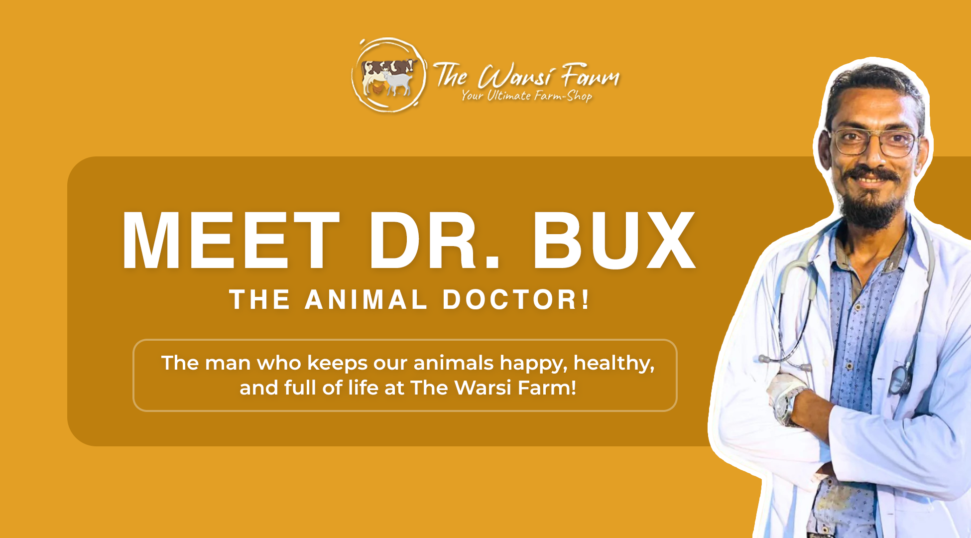 Meet Dr. Bux – The Animal Doctor at The Warsi Farm!